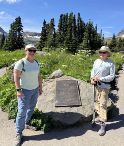 Dr. Engates and Dr. Fleuriet at Logan Pass, Glacier National Park, MT
