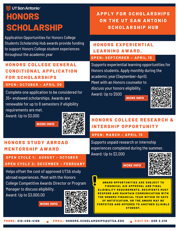Honors Scholarship Flyer FY2627