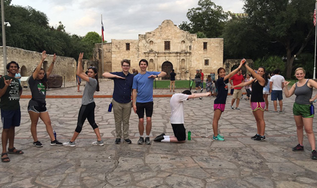 Top Scholar students on scavenger hunt at the Alamo